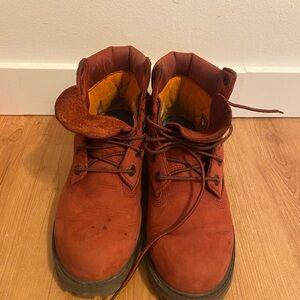 Timberland Women's Red Combat Boots